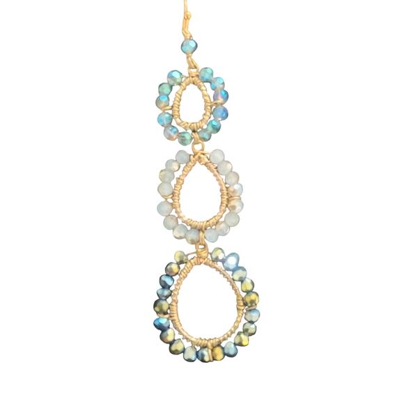 Beaded Lochan Earrings - Three Tier Chandelier Earrings from Anthropologie - Picture 4 of 6